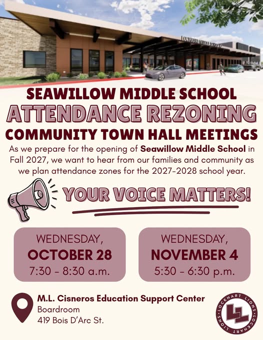 Seawillow Middle School Attendance Rezoning Community Town Hall Meetings