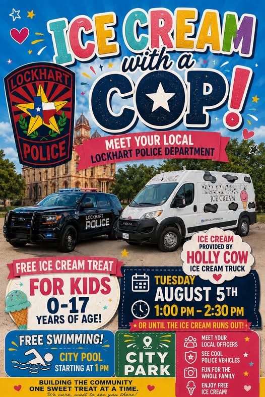 Cops & Cones: Meet Lockhart PD & Enjoy Free Ice Cream!