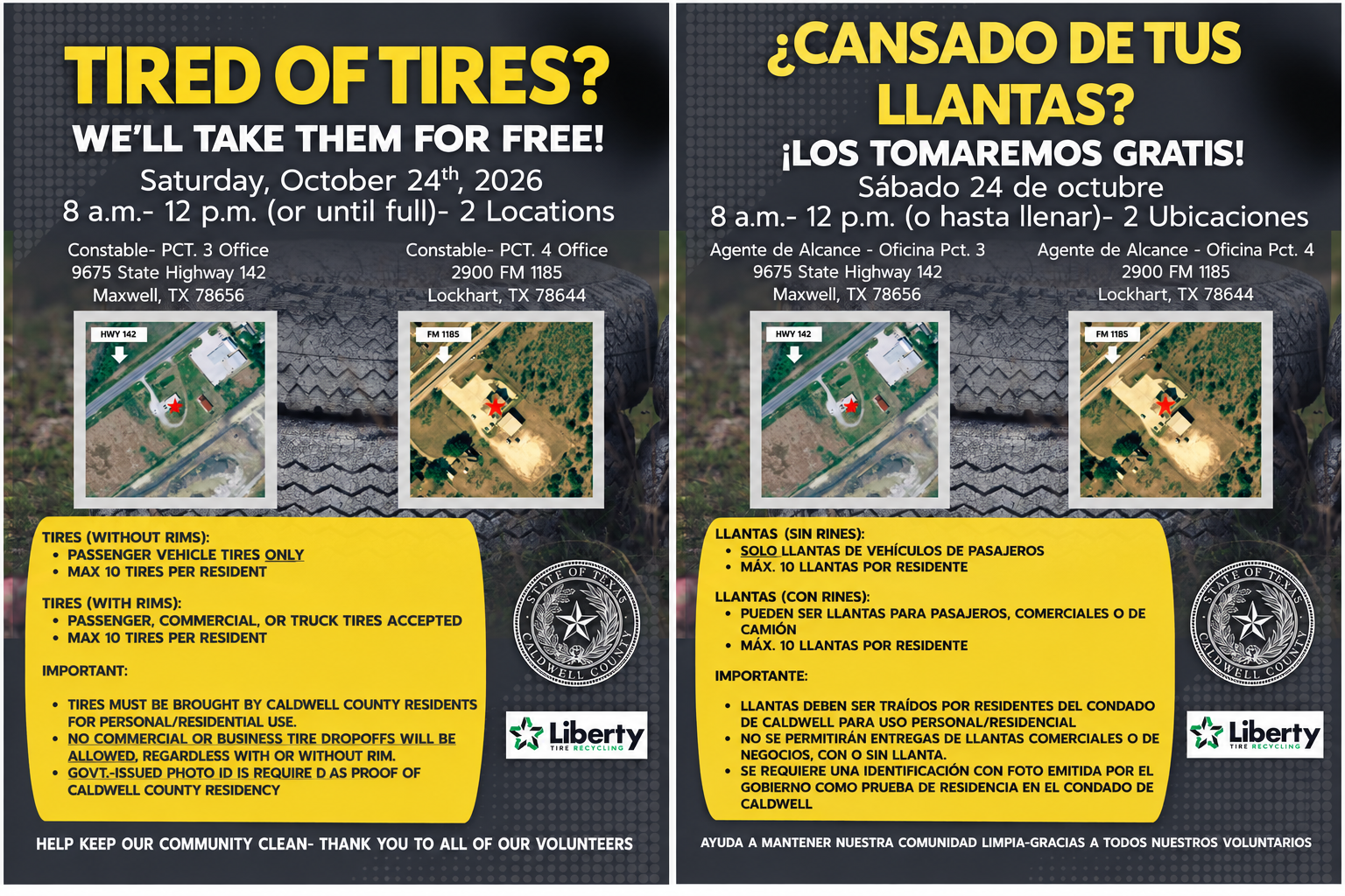FREE Tire Drop-Off for Caldwell County Residents