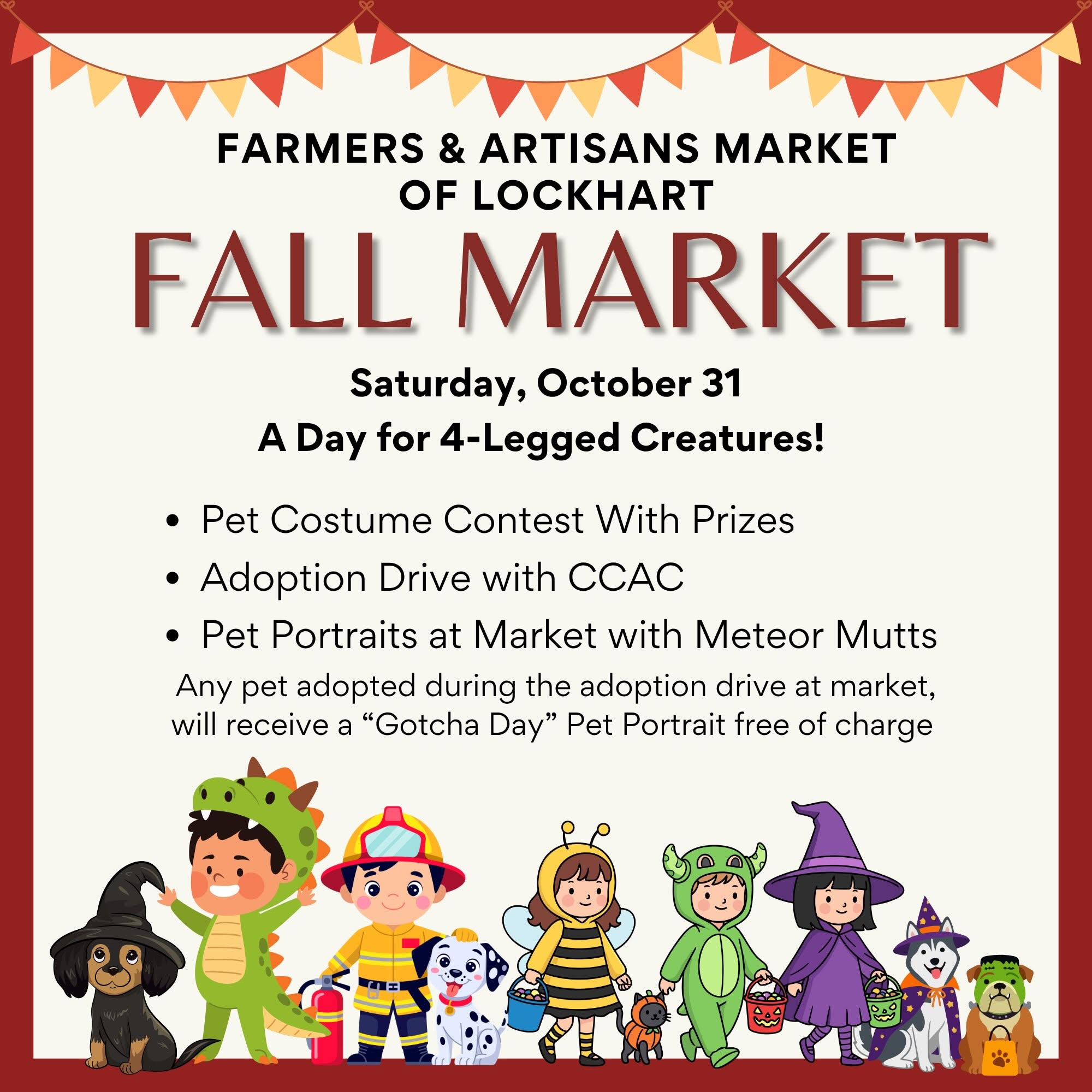 Farmers & Artisans Market of Lockhart – A Day for 4-Legged Creatures