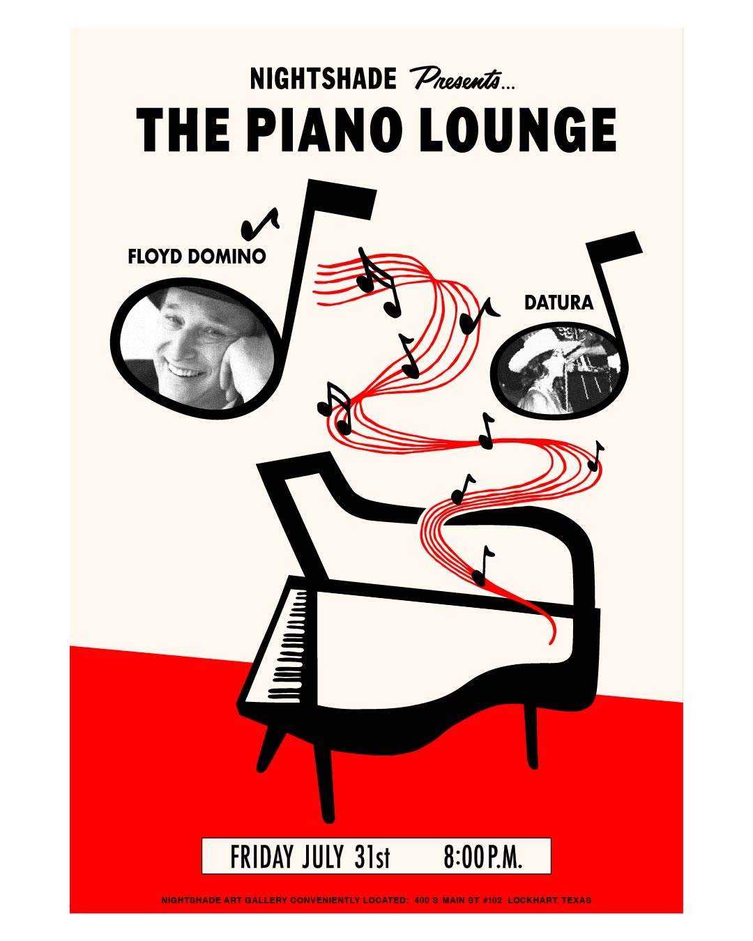 Piano Lounge at Nightshade Gallery with Floyd Domino & Datura