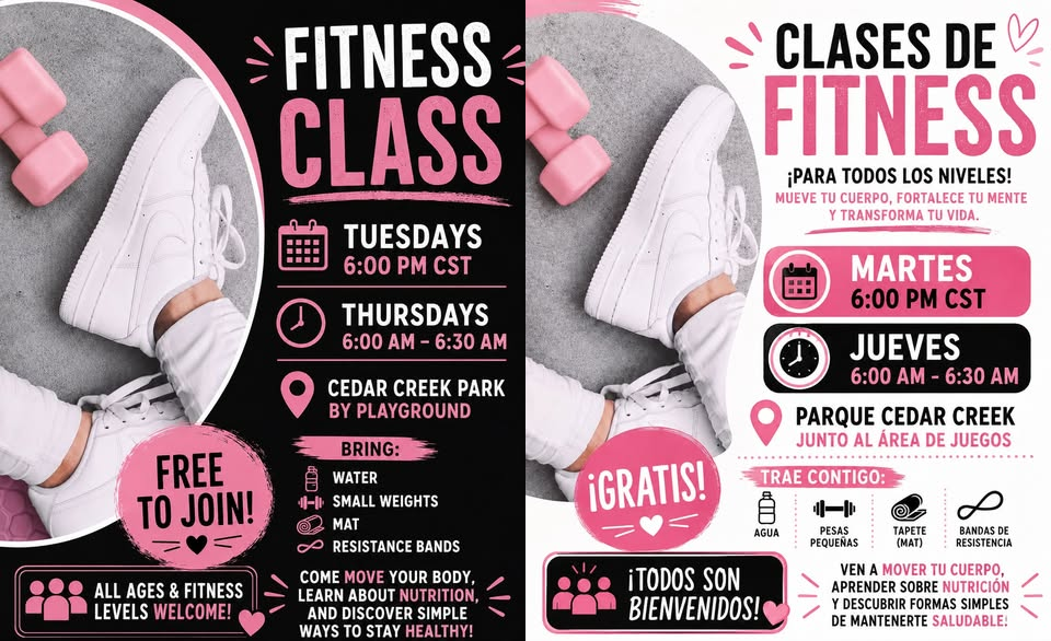 Fitness Classes at Cedar Creek Park