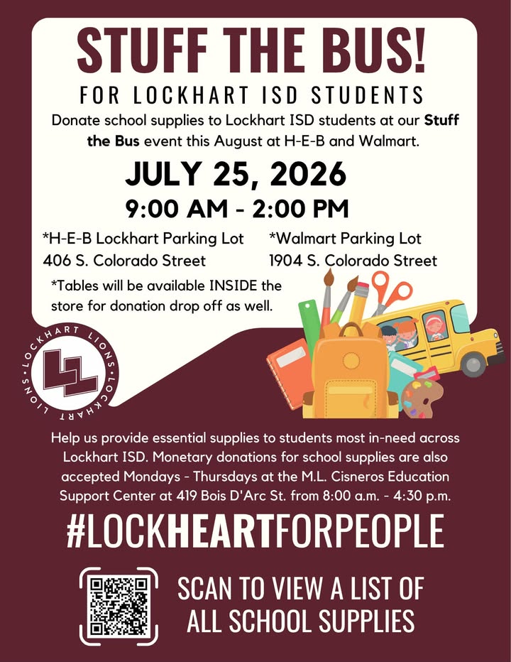 Stuff the Bus! For Lockhart ISD Students