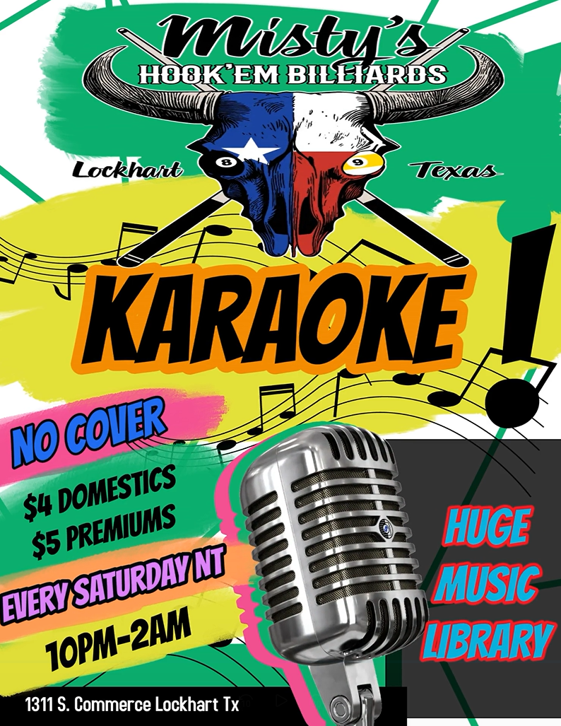 Karaoke at Misty's Hook'em Billiards!