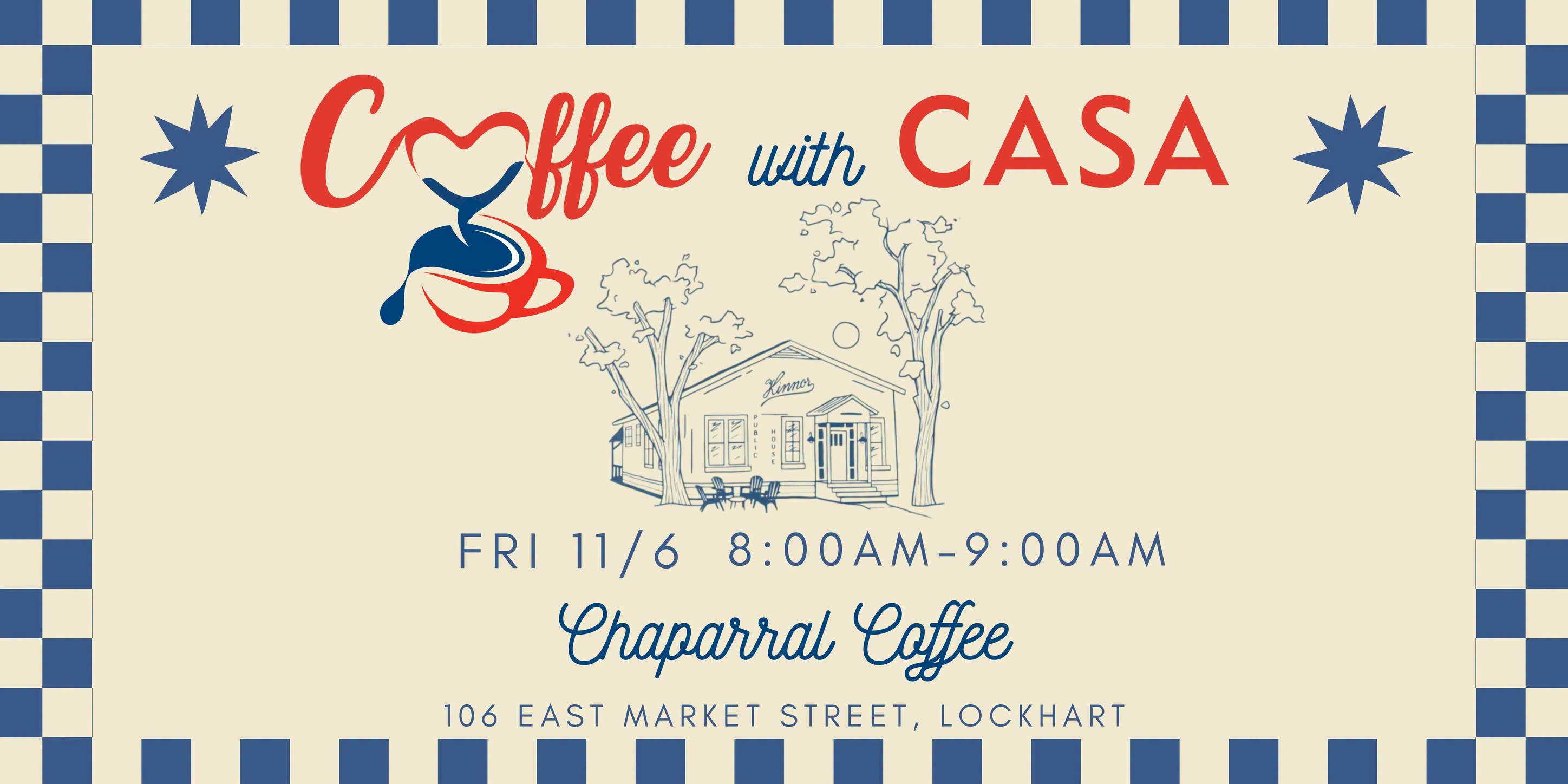 Coffee with CASA at Chaparral Coffee
