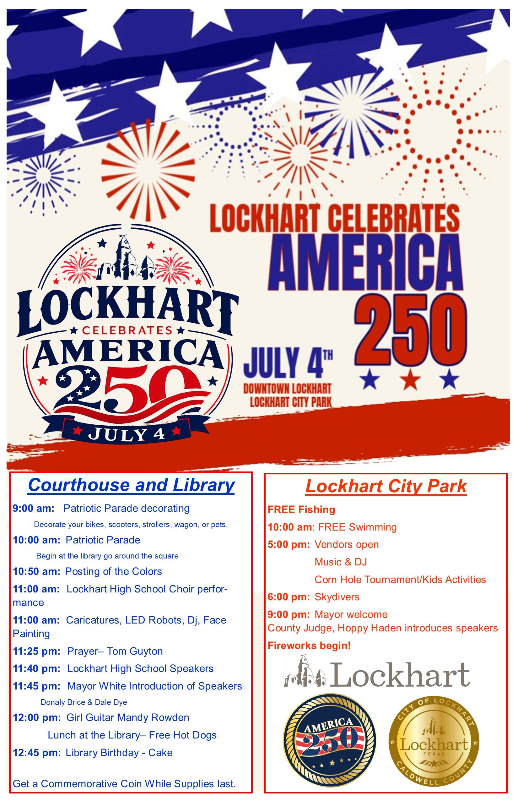 Lockhart Celebrates America's 250th Anniversary