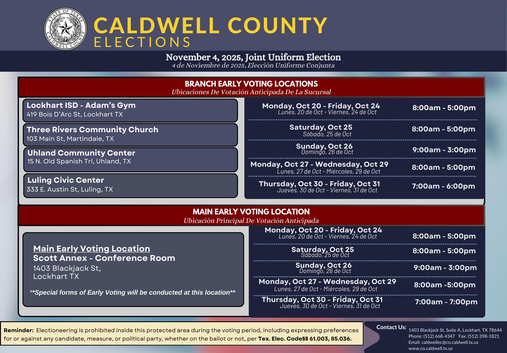 Early Voting in Caldwell County