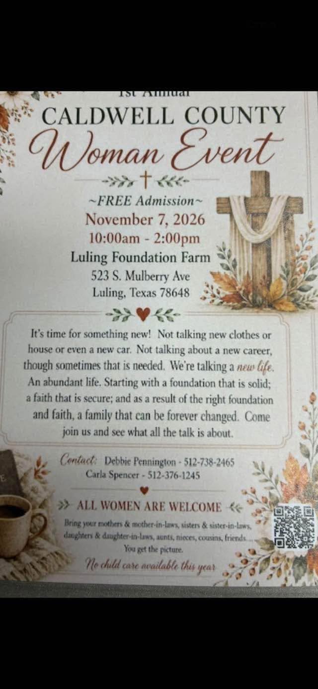 Caldwell County Women's Event – All Women Are Welcome
