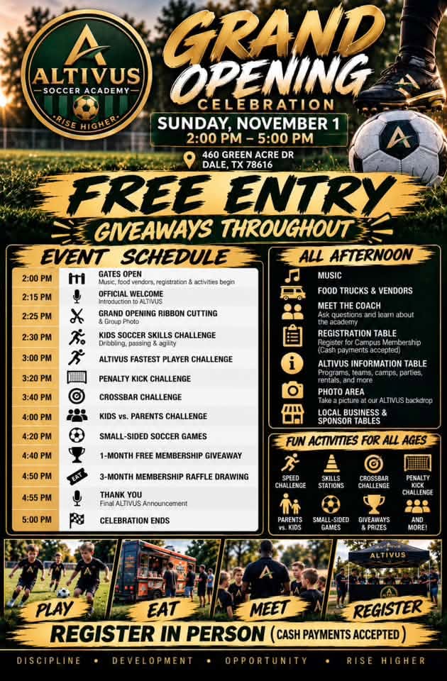 Altivus Soccer Academy Grand Opening Celebration