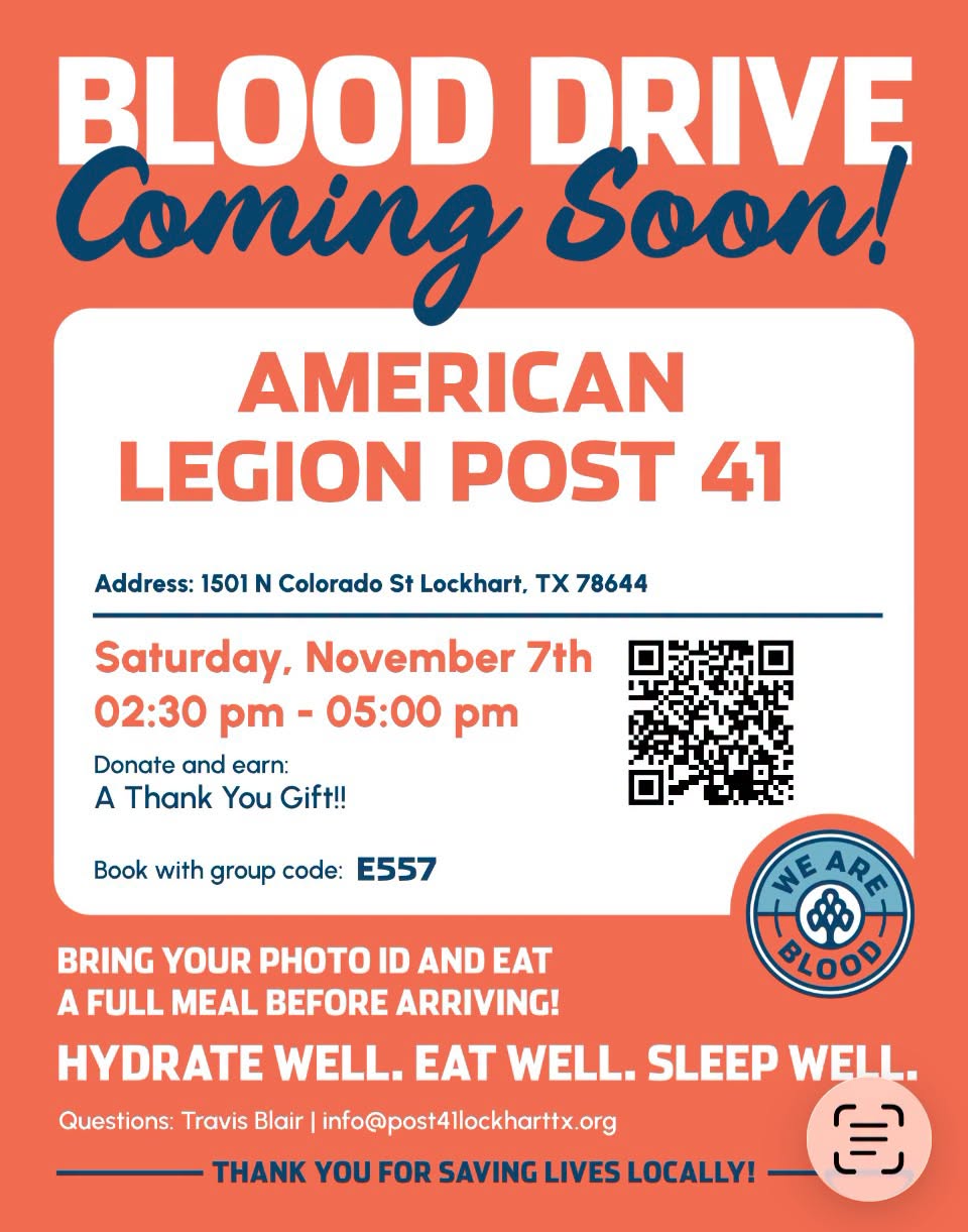 Blood Drive at American Legion Post 41