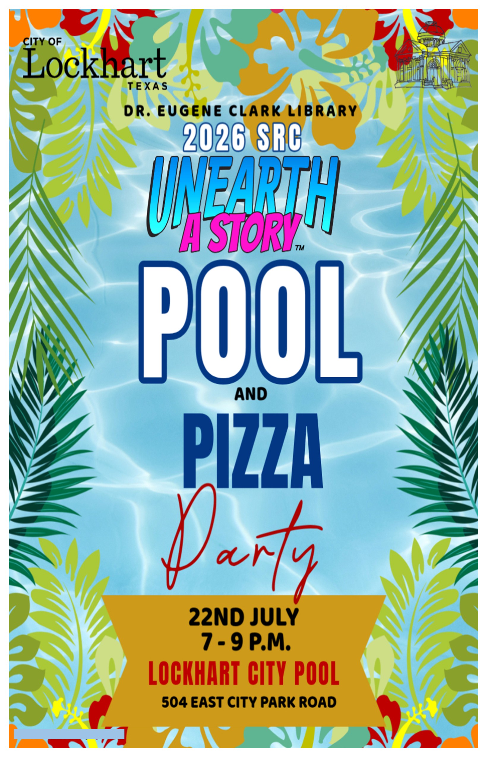 Unearth a Story Pool & Pizza Party